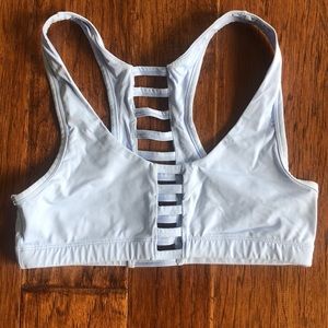 Light Blue VS Pink sports bra